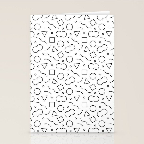 Fun geometric doodle shape art pattern Stationery Card Gallery Image 2