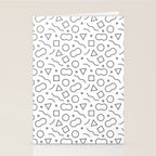 Fun geometric doodle shape art pattern Stationery Card Gallery Image 2