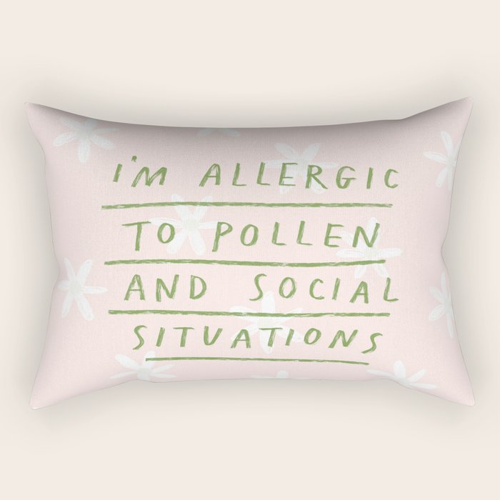 Allergic To Pollen Rectangular Pillow Gallery Image 2