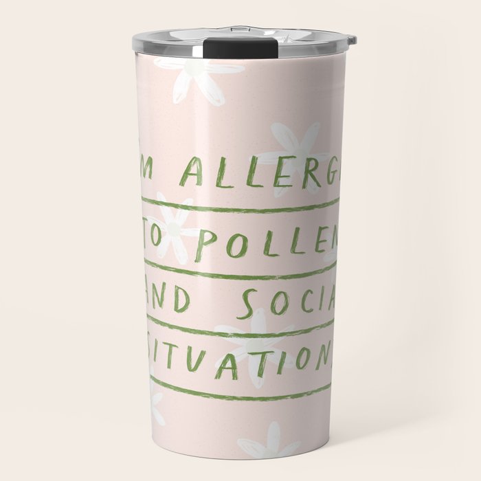Allergic To Pollen Travel Mug Gallery Image 1