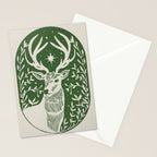 Folk Reindeer Stationery Card Gallery Image 2
