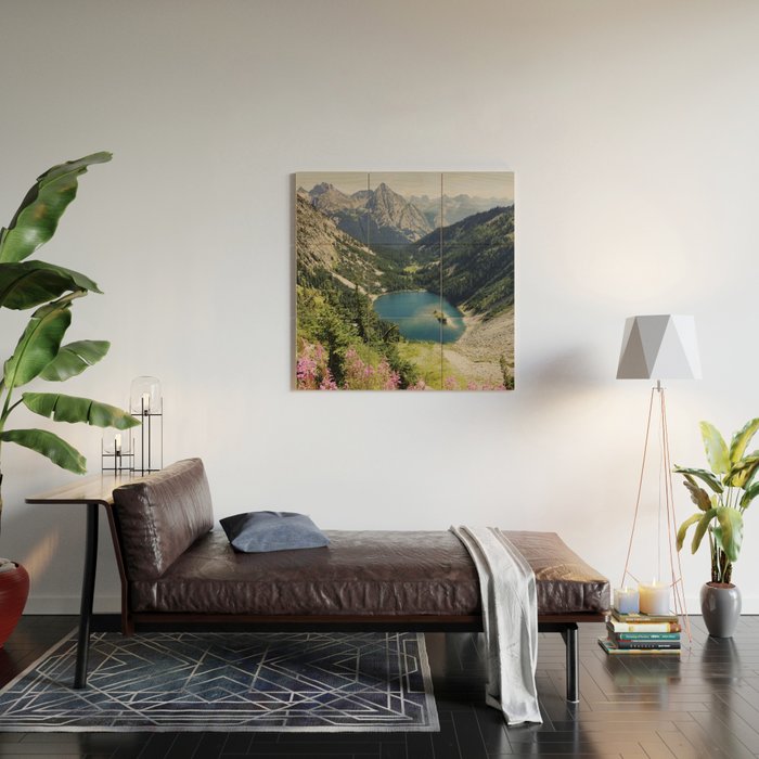 Cascade Summer Wildflowers Wood Wall Art Gallery Image 2