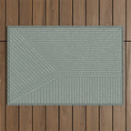 Lines (Linen Green) Outdoor Rug Gallery Image 1