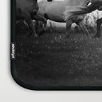 Art in motion - running horses black and white Laptop Sleeve Gallery Image 3