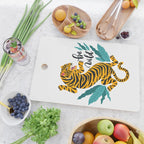 Tigers and tropical leaves. Cutting Board Gallery Image 2