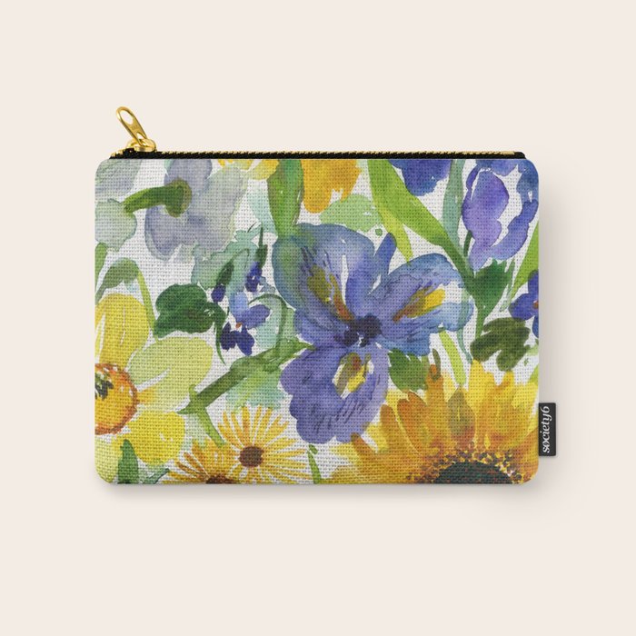 daffodil, iris and sunflower Carry All Pouch Gallery Image 1