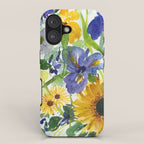 daffodil, iris and sunflower iPhone Case Gallery Image 1