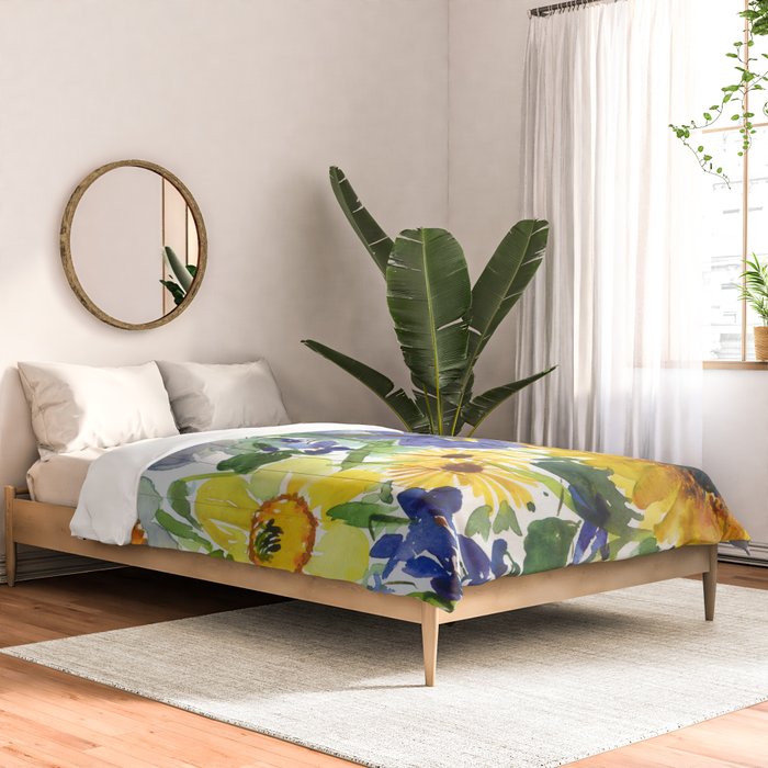 daffodil, iris and sunflower Comforter Gallery Image 2
