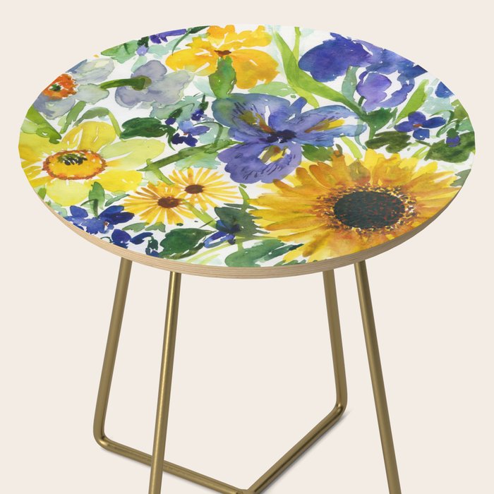 daffodil, iris and sunflower Side Table Gallery Image 2