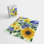 daffodil, iris and sunflower Jigsaw Puzzle Gallery Image 2