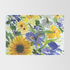 daffodil, iris and sunflower Rug Gallery Image 2