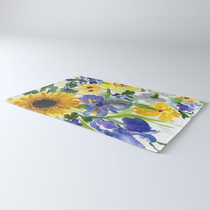 daffodil, iris and sunflower Rug Gallery Image 3