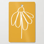 Minimal Flora - daisy yellow Cutting Board Gallery Image 1