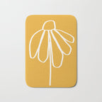 Minimal Flora - daisy yellow Bath Mat Gallery Image 1
