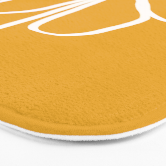Minimal Flora - daisy yellow Bath Mat Gallery Image 3