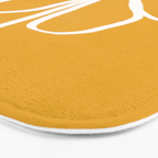 Minimal Flora - daisy yellow Bath Mat Gallery Image 3