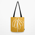 Minimal Flora - daisy yellow Tote Bag Gallery Image 2