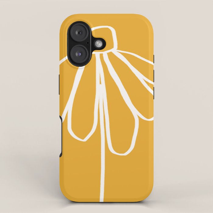 Minimal Flora - daisy yellow iPhone Case Gallery Image 1