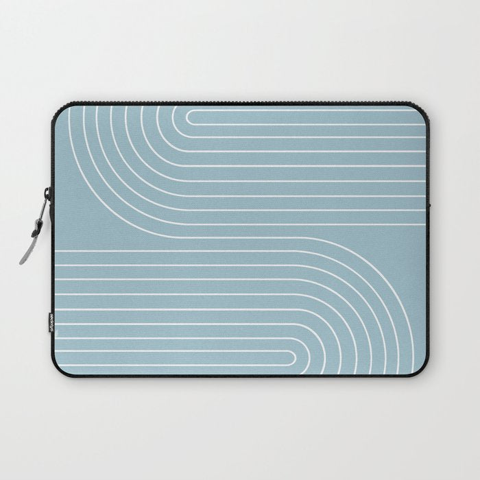Minimal Line Curvature XCVII Sky Blue Laptop Sleeve Gallery Image 1