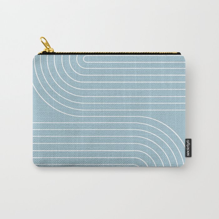 Minimal Line Curvature XCVII Sky Blue Carry All Pouch Gallery Image 1