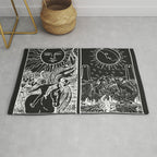The Sun and Moon Tarot Cards | Obsidian & Pearl Rug Gallery Image 1
