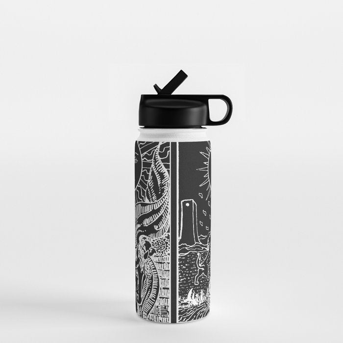 The Sun and Moon Tarot Cards | Obsidian & Pearl Water Bottle Gallery Image 1