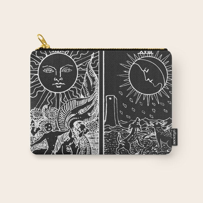 The Sun and Moon Tarot Cards | Obsidian & Pearl Carry All Pouch Gallery Image 1