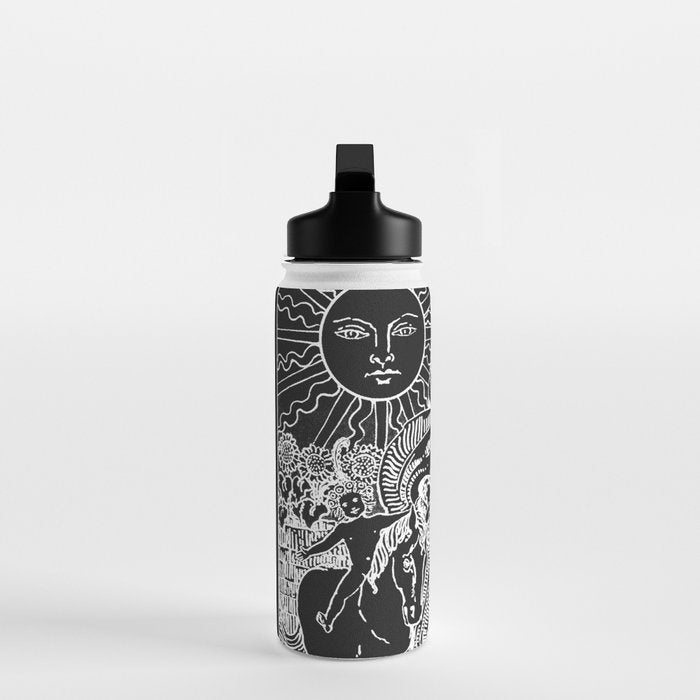 The Sun and Moon Tarot Cards | Obsidian & Pearl Water Bottle Gallery Image 3