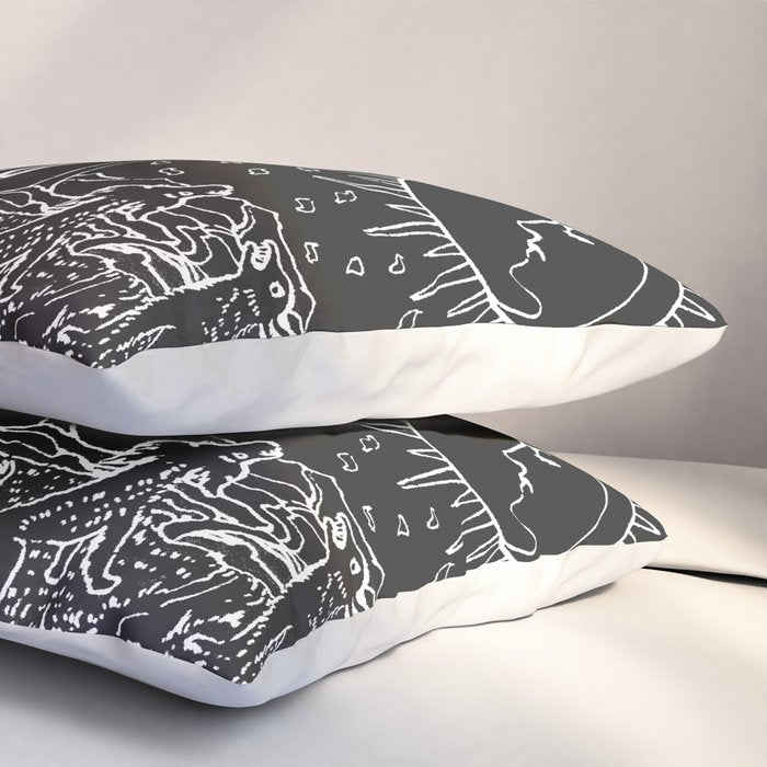The Sun and Moon Tarot Cards | Obsidian & Pearl Pillow Sham Gallery Image 3