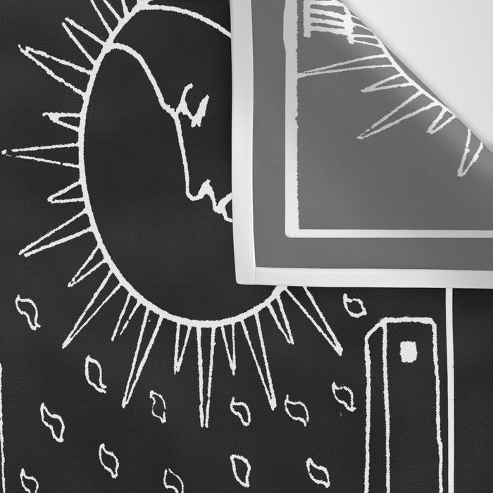 The Sun and Moon Tarot Cards | Obsidian & Pearl Wall Tapestry Gallery Image 3