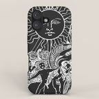 The Sun and Moon Tarot Cards | Obsidian & Pearl iPhone Case Gallery Image 1