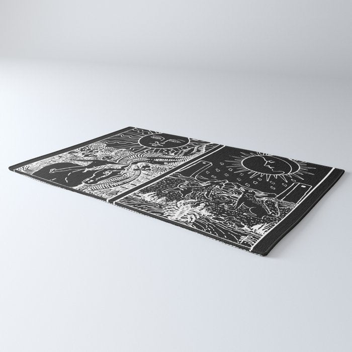The Sun and Moon Tarot Cards | Obsidian & Pearl Rug Gallery Image 3