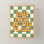 This Must Be The Place (Green Checkerboard) Mini Art Print Gallery Image 1
