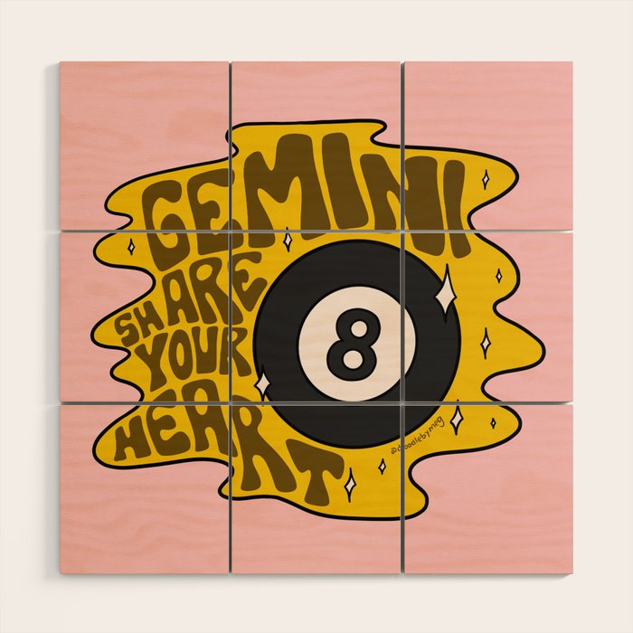 Gemini Magic 8 Ball Wood Wall Art Gallery Image 1