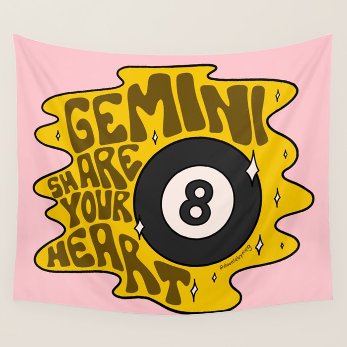 Gemini Magic 8 Ball Wall Tapestry Gallery Image 1