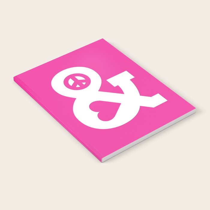 Peace and Love (pink edition) Notebook Gallery Image 1