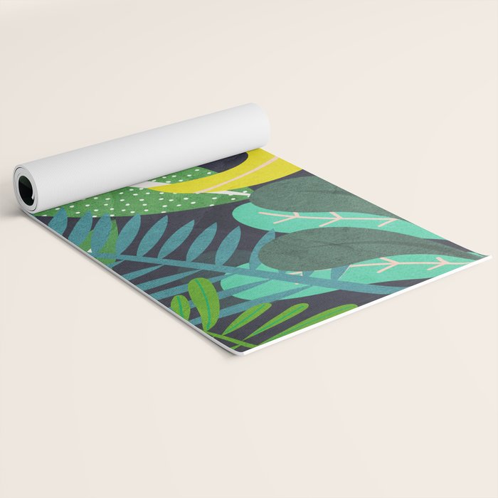 Tropical Jungle Leaves Yoga Mat Gallery Image 2