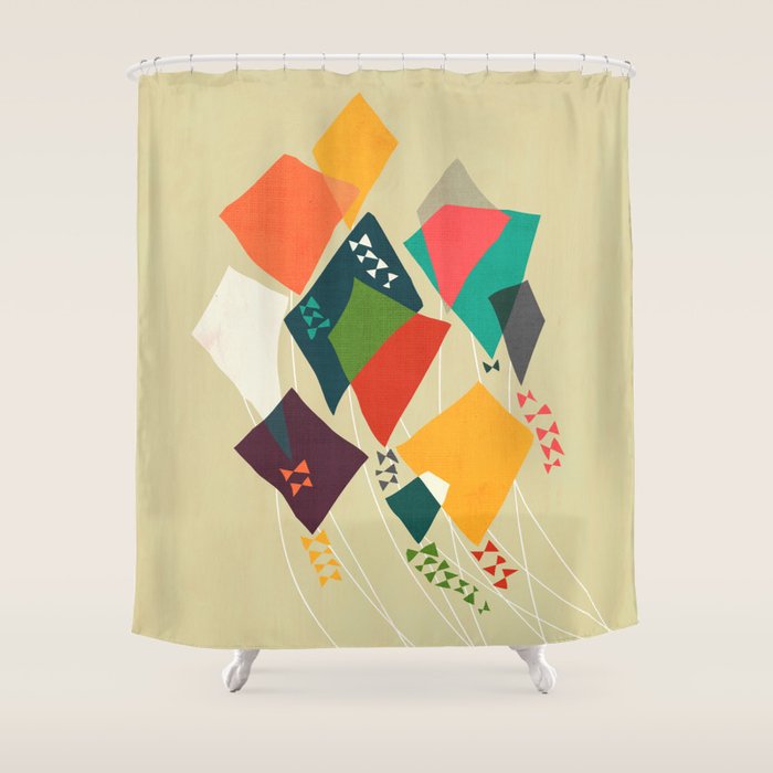 Whimsical kites Shower Curtain Gallery Image 1