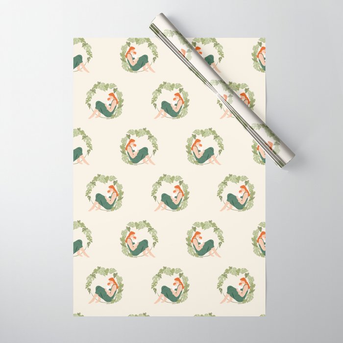 Maternal Bond (Red) Wrapping Paper Gallery Image 1