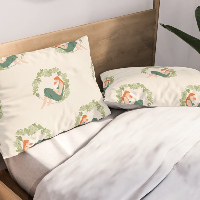 Maternal Bond (Red) Pillow Sham Gallery Image 2