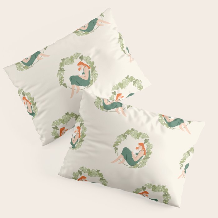 Maternal Bond (Red) Pillow Sham Gallery Image 1