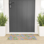 Botanical Garden - Peach, Lilac and Olive Green Welcome Mat Gallery Image 3