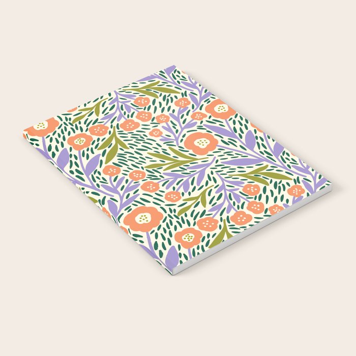 Botanical Garden - Peach, Lilac and Olive Green Notebook Gallery Image 2