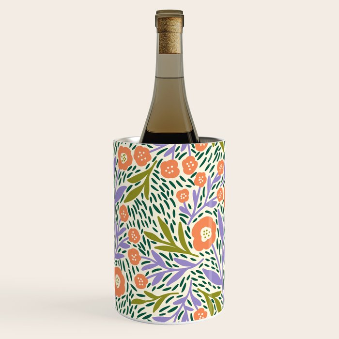Botanical Garden - Peach, Lilac and Olive Green Wine Chiller Gallery Image 3
