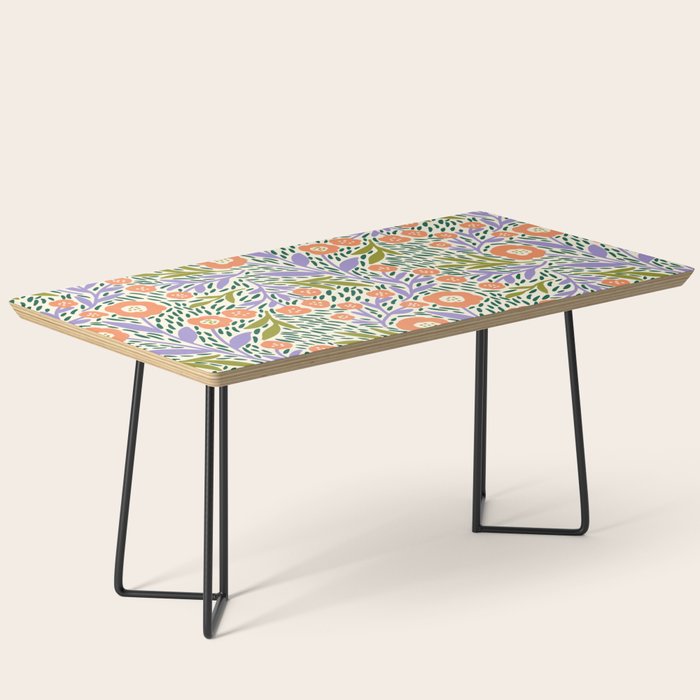 Botanical Garden - Peach, Lilac and Olive Green Coffee Table Gallery Image 1