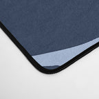 Large Dark Blue Retro Flowers Baby Blue Background #decor #society6 #buyart Desk Mat Gallery Image 4