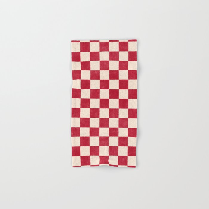 CHECKER - 001 - Tomato Bath Towel Gallery Image 1