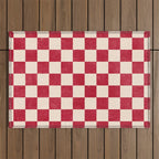 CHECKER - 001 - Tomato Outdoor Rug Gallery Image 1