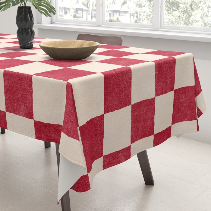 CHECKER - 001 - Tomato Tablecloth Gallery Image 3