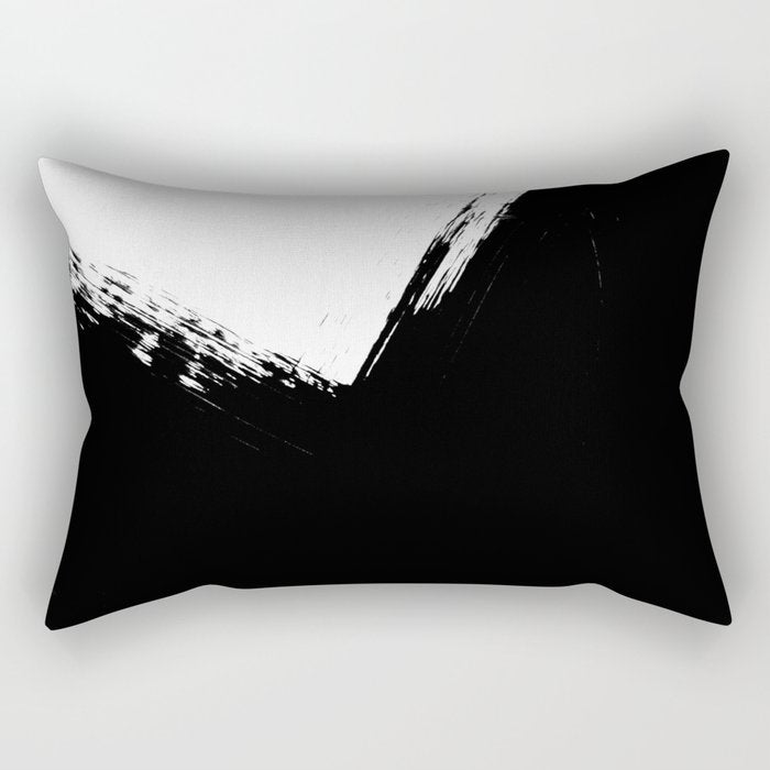 Monochrome Ink 03 Rectangular Pillow Gallery Image 2